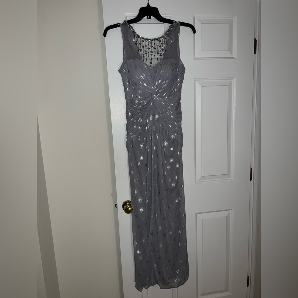 Grey Adrianna Papell gown
